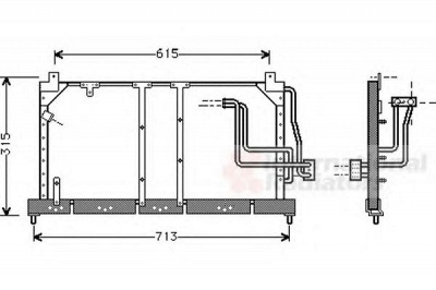 VAN WEZEL 37005224 -  Конденсатор, кондиционер
